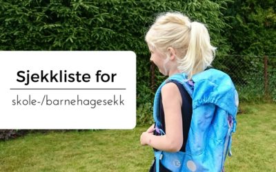 Slik bør skole-/barnehagesekken være